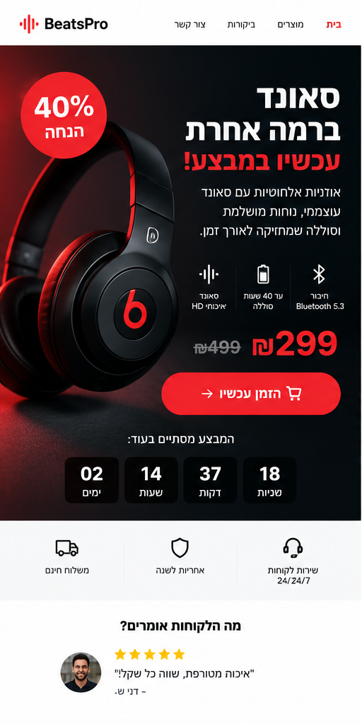 BeatsPro — סאונד ברמה אחרת