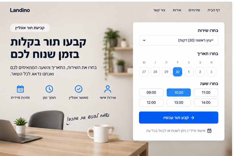 Landino — קביעת תור אונליין
