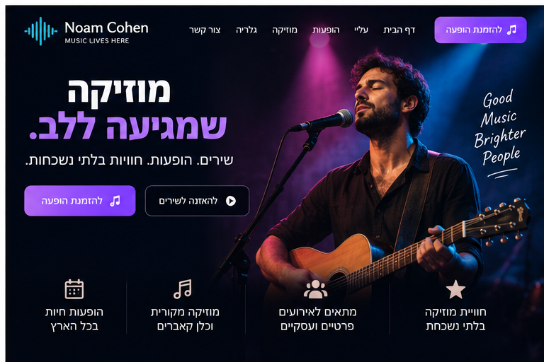 Noam Cohen — מוזיקה והופעות